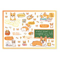 Leitner Flashcards Animal Stickers A6 Corgi