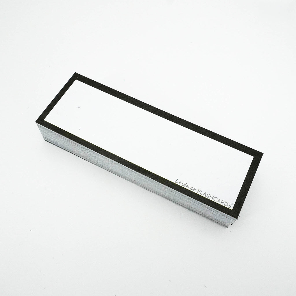 Leitner Vocabulary Cards Classic Blank black border 2