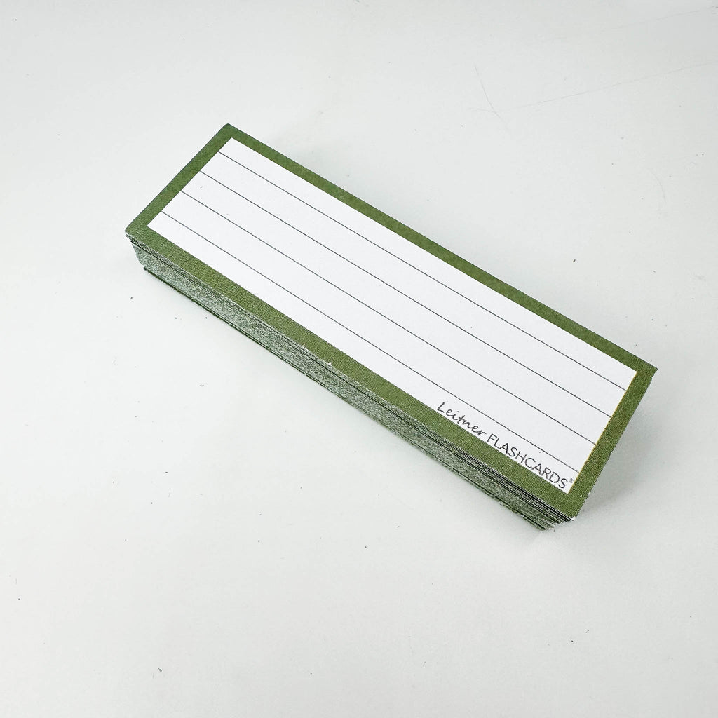 Leitner Vocabulary Cards Earth Lined green 2