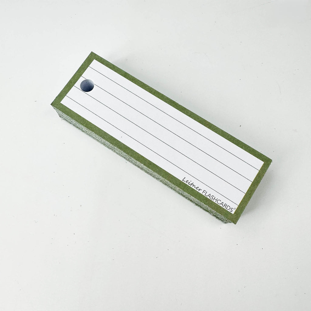 Leitner Vocabulary Cards Earth Lined green 3