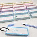 Leitner Vocabulary Cards Pastel Dotted blue with ring