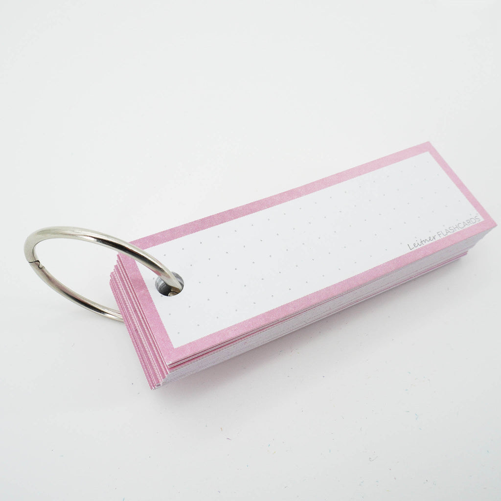 Leitner Vocabulary Cards Pastel Dotted pink 8