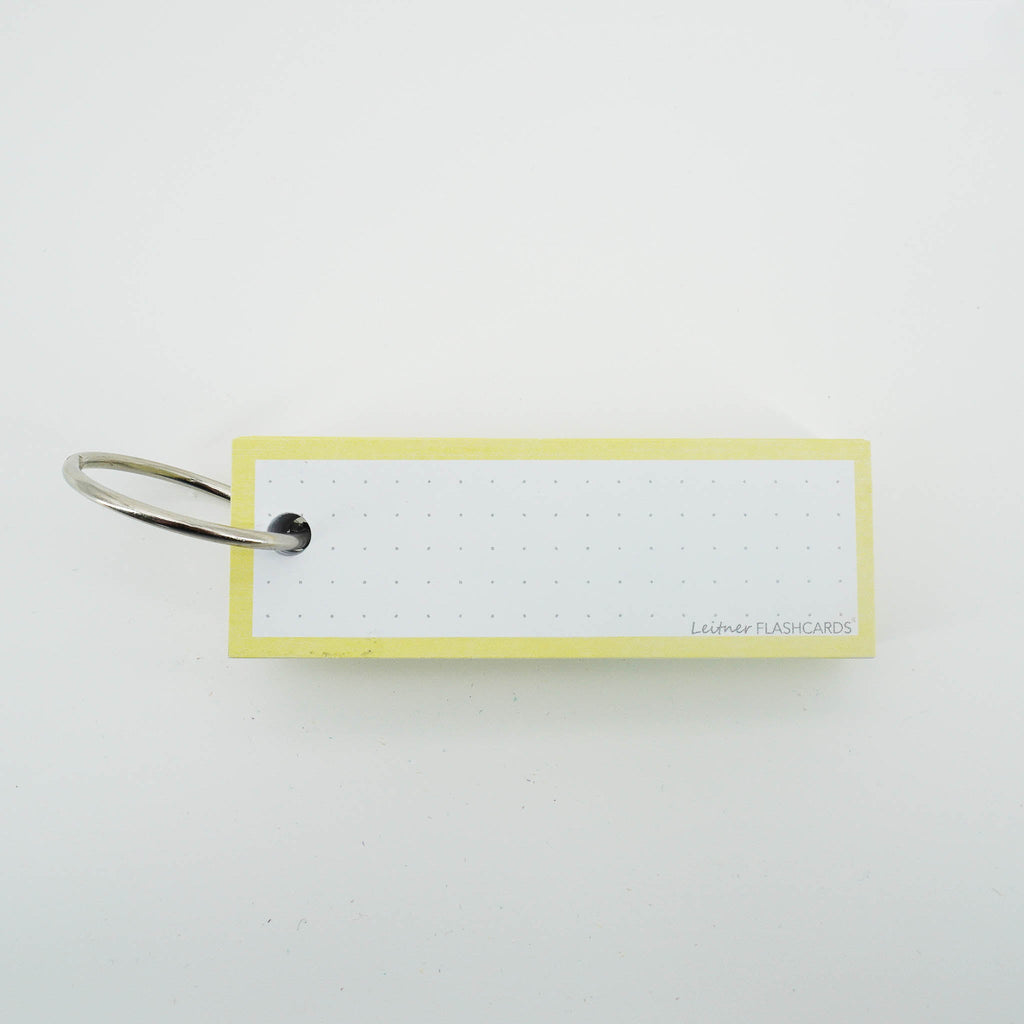 Leitner Vocabulary Cards Pastel Dotted yellow 8