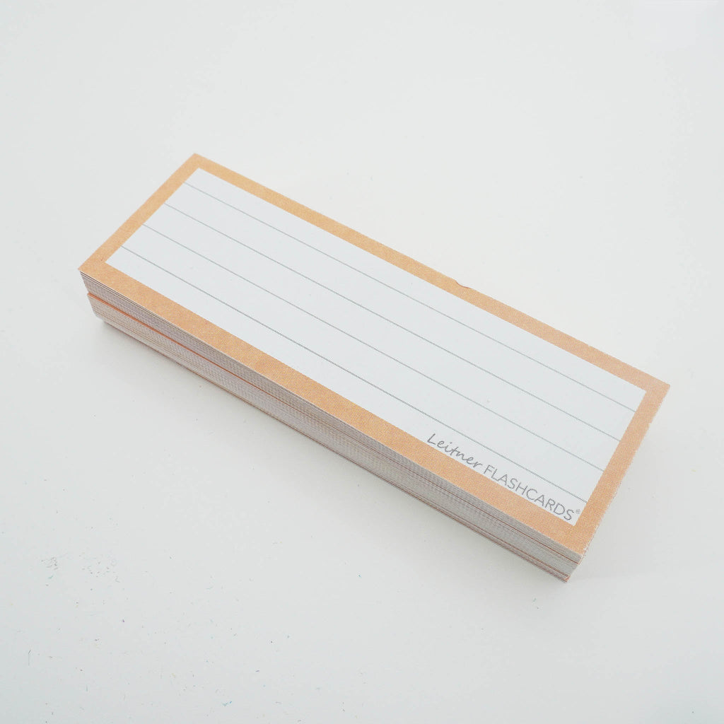 Leitner Vocabulary Cards Pastel Lined orange 3