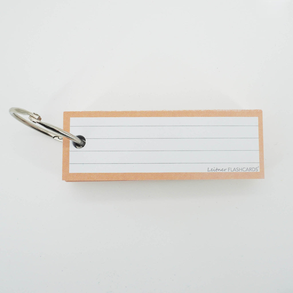 Leitner Vocabulary Cards Pastel Lined orange 6