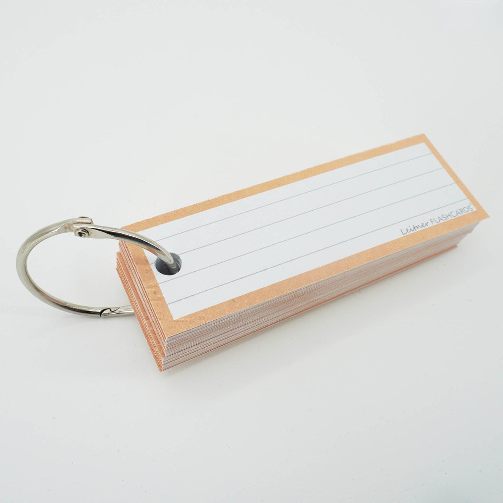 Leitner Vocabulary Cards Pastel Lined orange 8