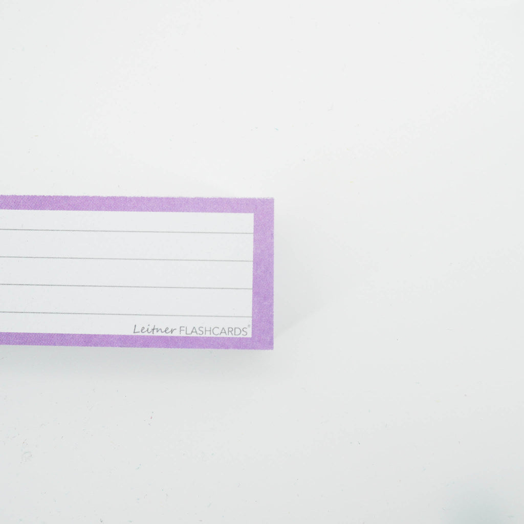 Leitner Vocabulary Cards Pastel Lined purple 8