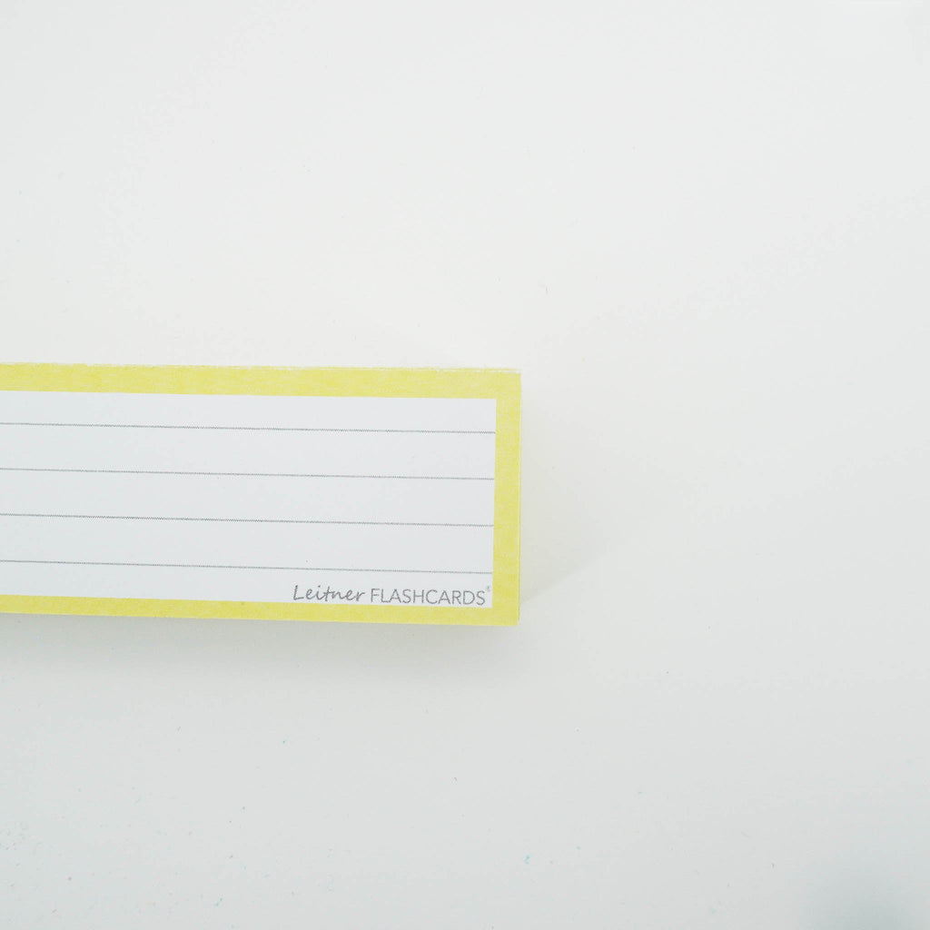 Leitner Vocabulary Cards Pastel Lined yellow 4