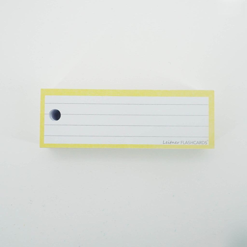 Leitner Vocabulary Cards Pastel Lined yellow 6