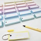Leitner Vocabulary Cards Pastel Lined yellow with ring