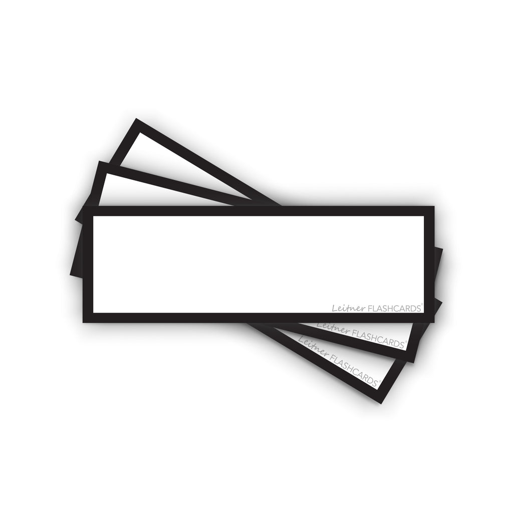 Leitner Vocabulary Cards Classic Blank - black border