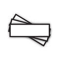 Leitner Vocabulary Cards Classic Blank - black border