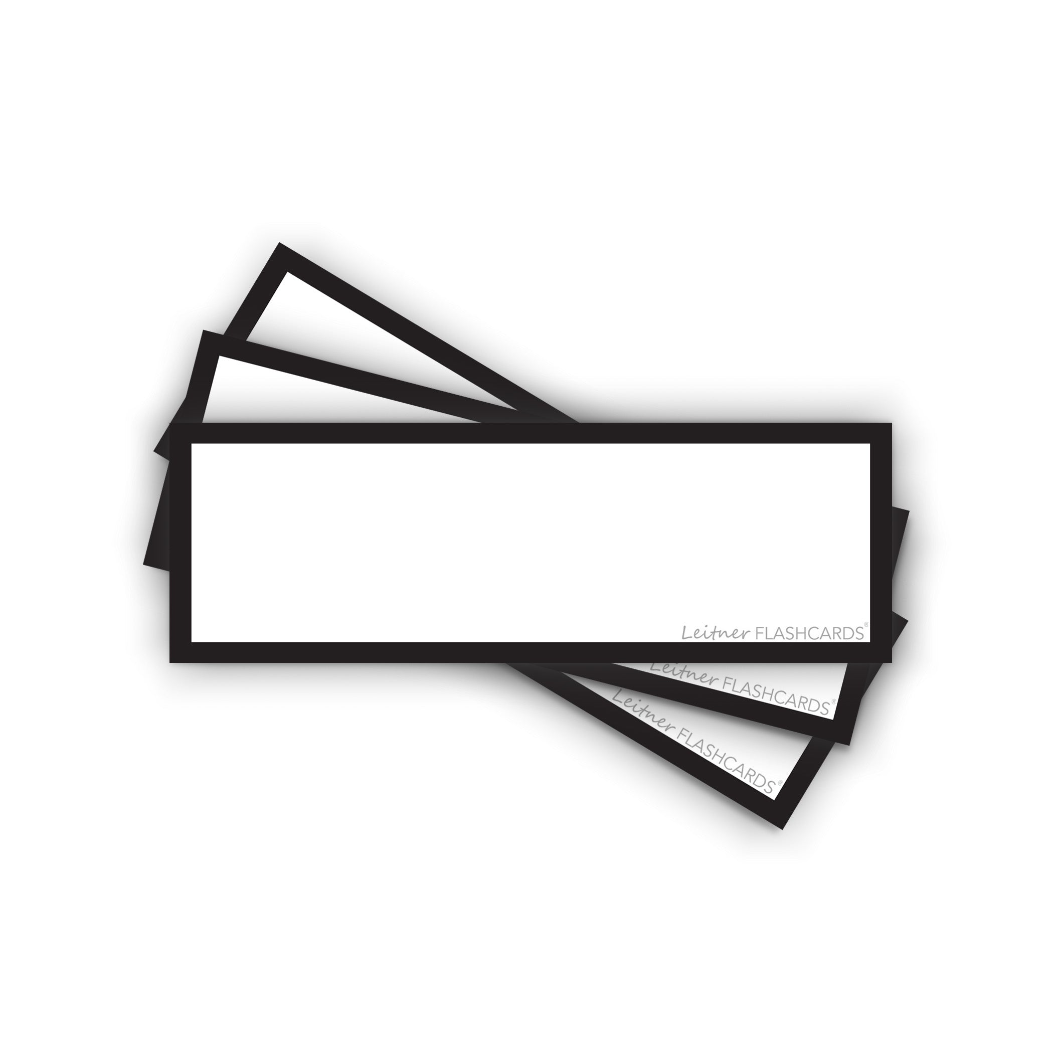 Leitner Vocabulary Cards Classic Blank - black border