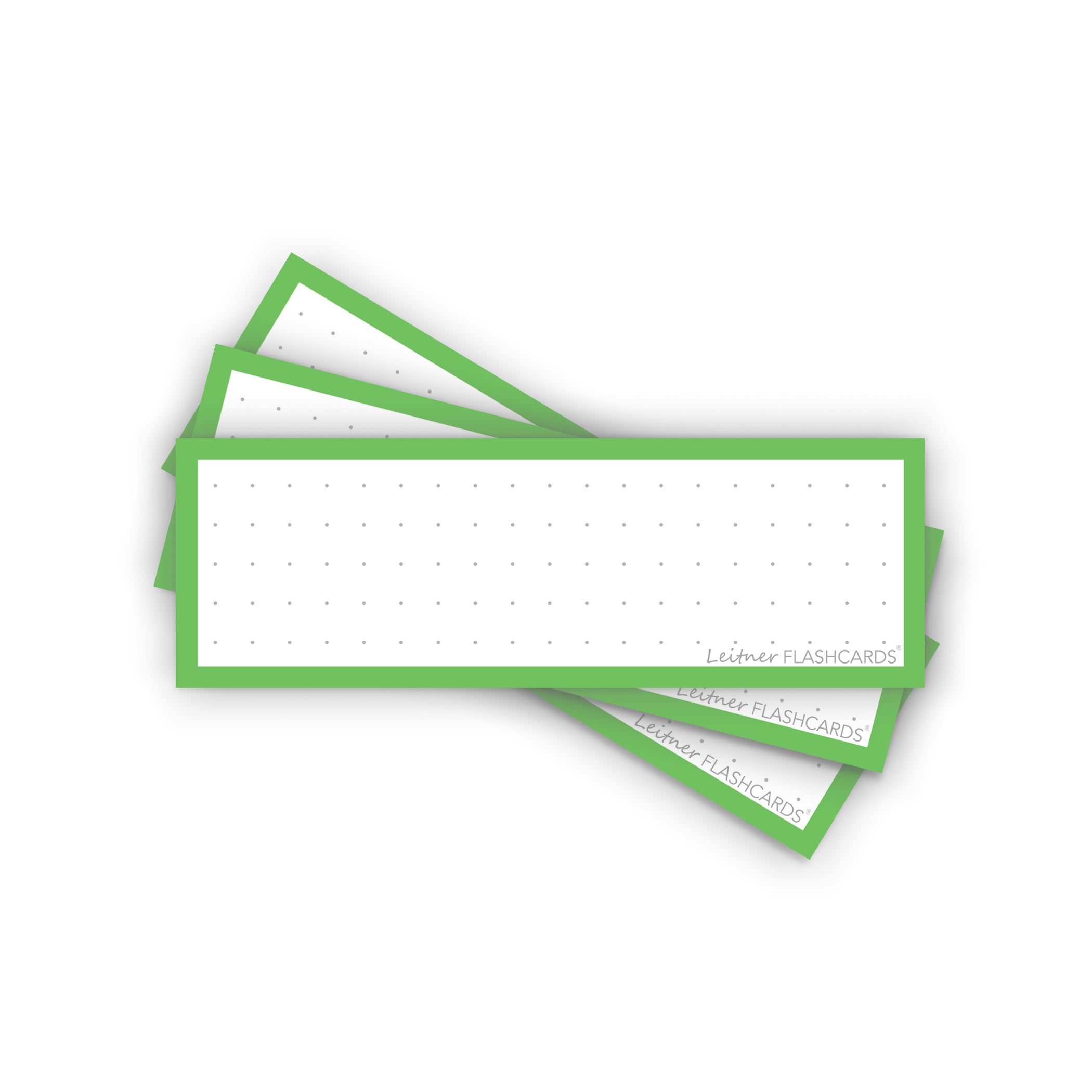 Leitner Vocabulary Cards Classic Dotted green