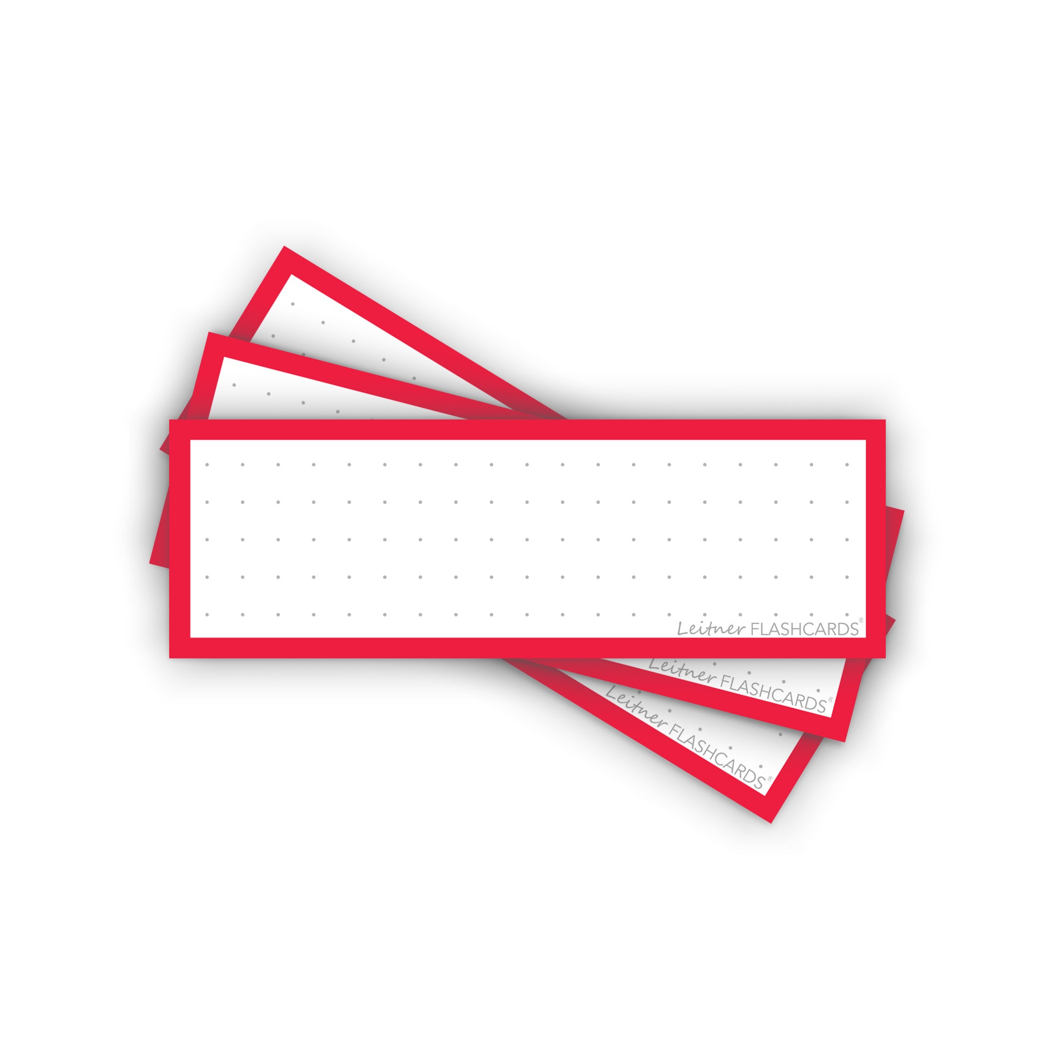 Leitner Vocabulary Cards Classic Dotted red
