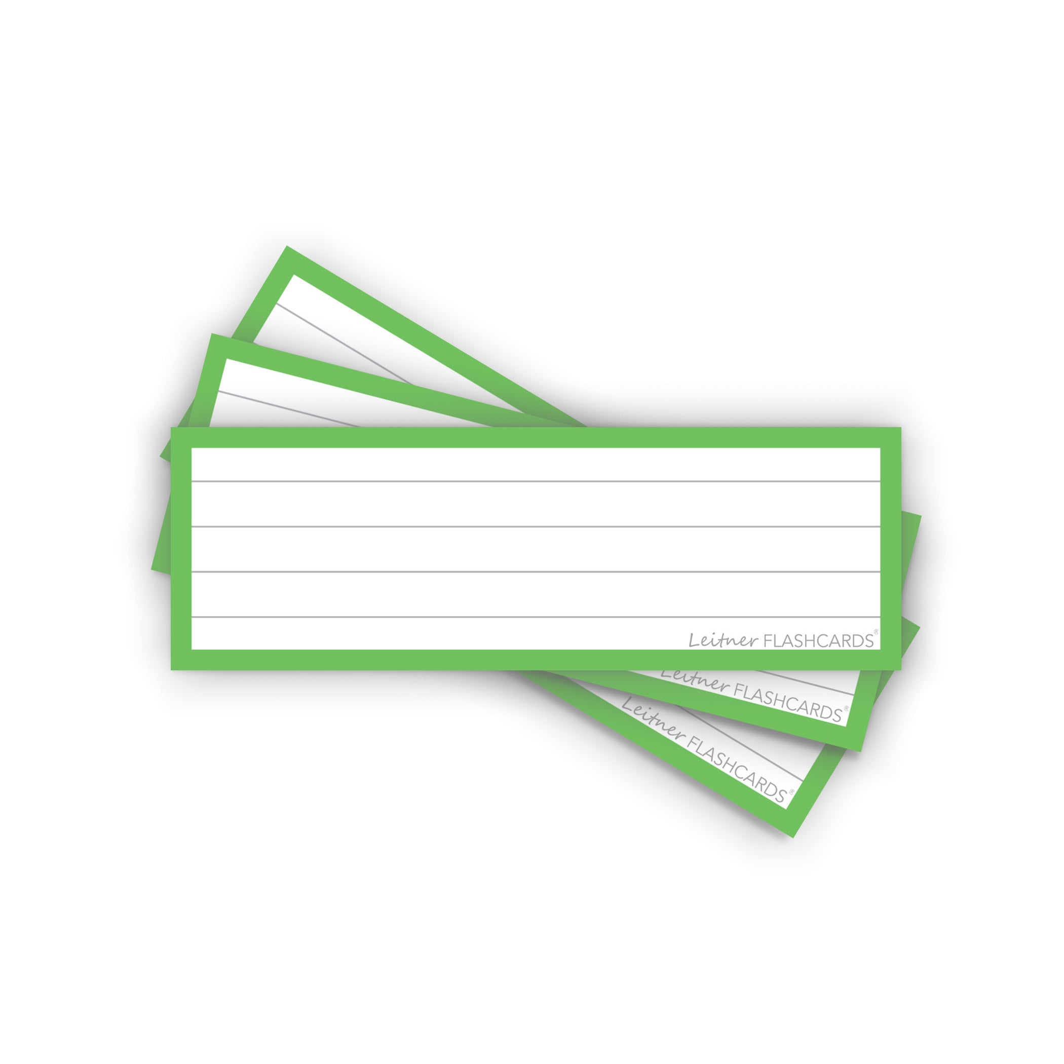 Leitner Vocabulary Cards Classic Lined green