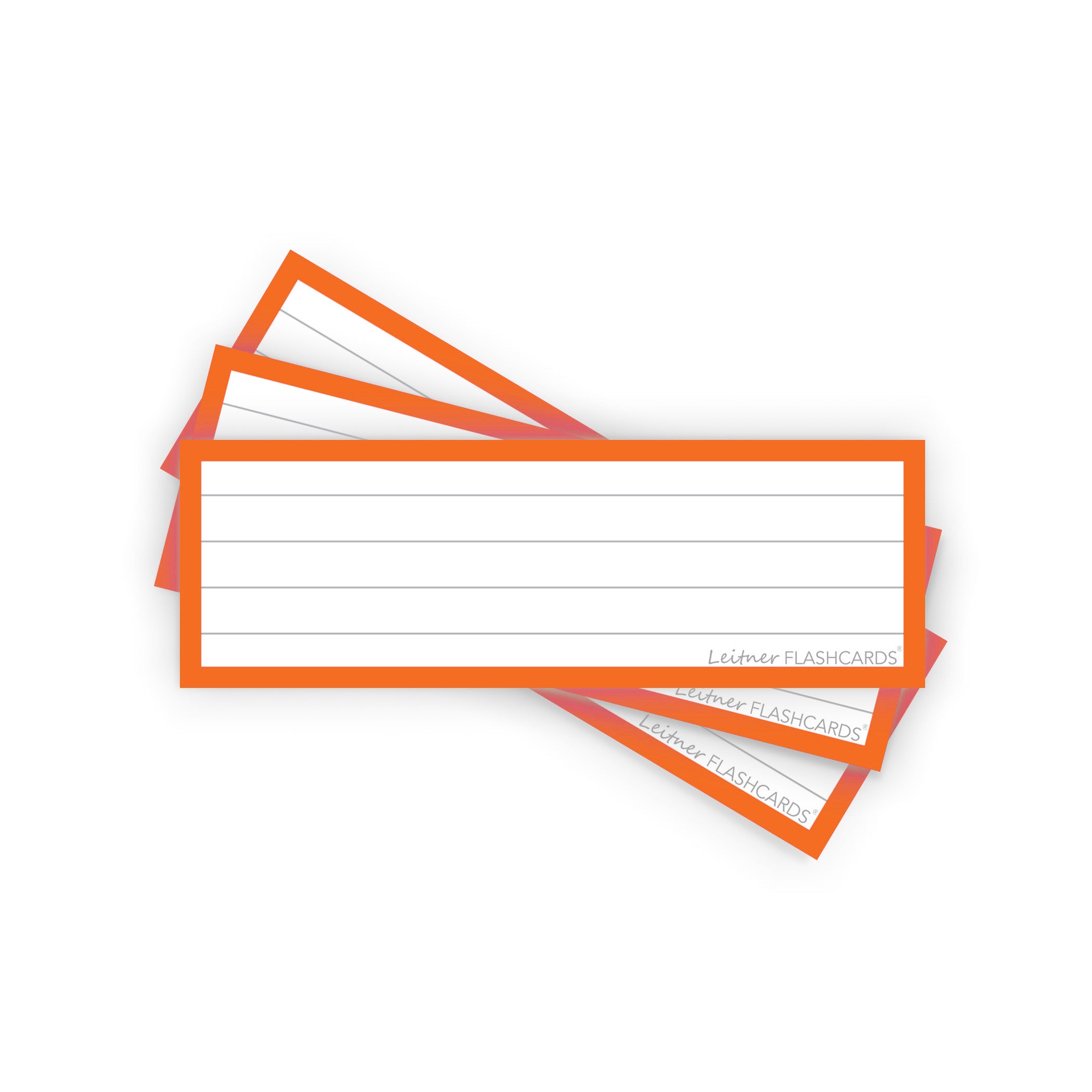 Leitner Vocabulary Cards Classic Lined orange