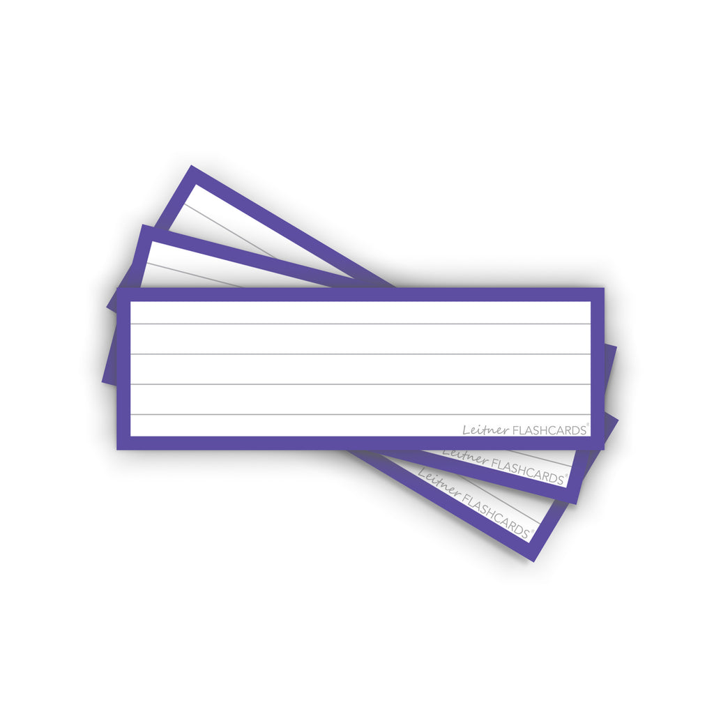 Leitner Vocabulary Cards Classic Lined purple