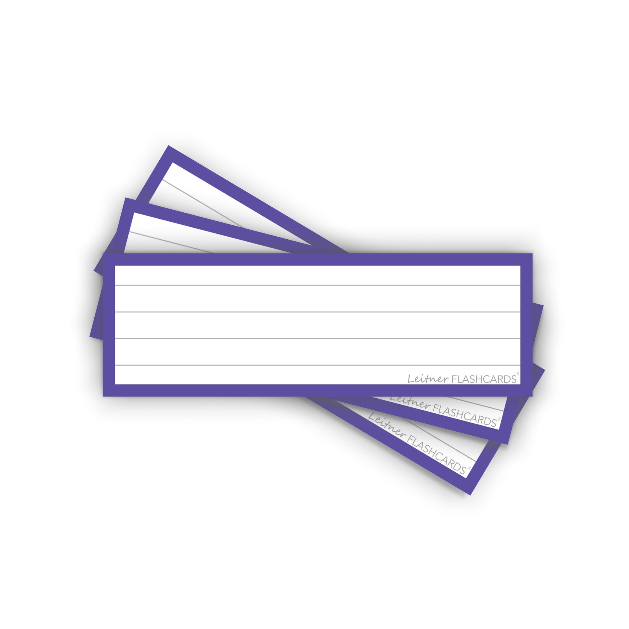 Leitner Vocabulary Cards Classic Lined purple