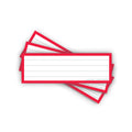 Leitner Vocabulary Cards Classic Lined red