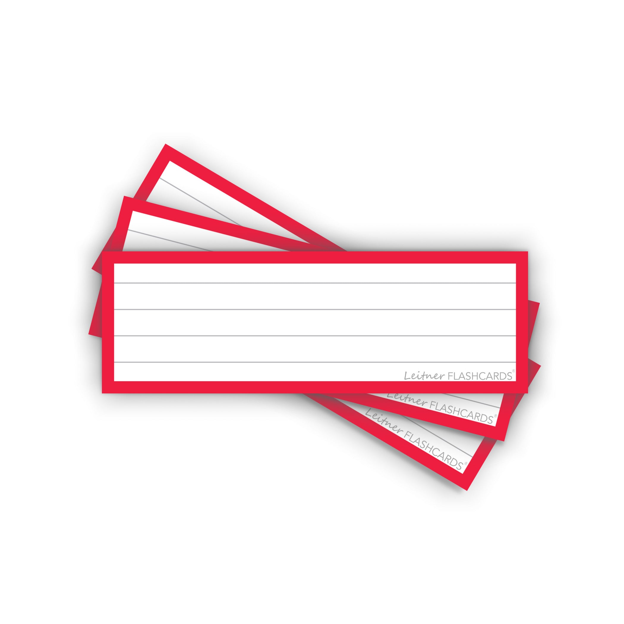 Leitner Vocabulary Cards Classic Lined red