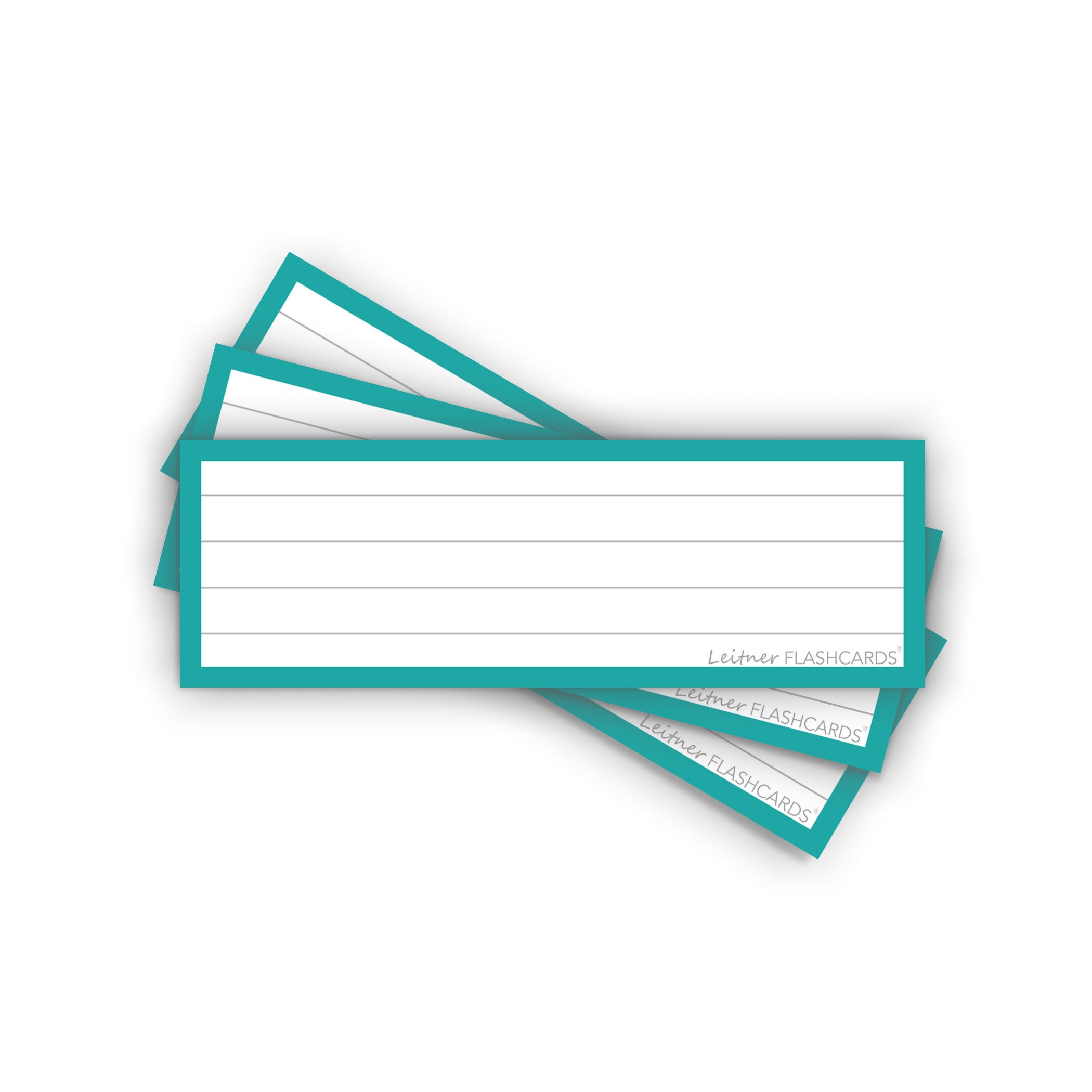Leitner Vocabulary Cards Classic Lined turquoise