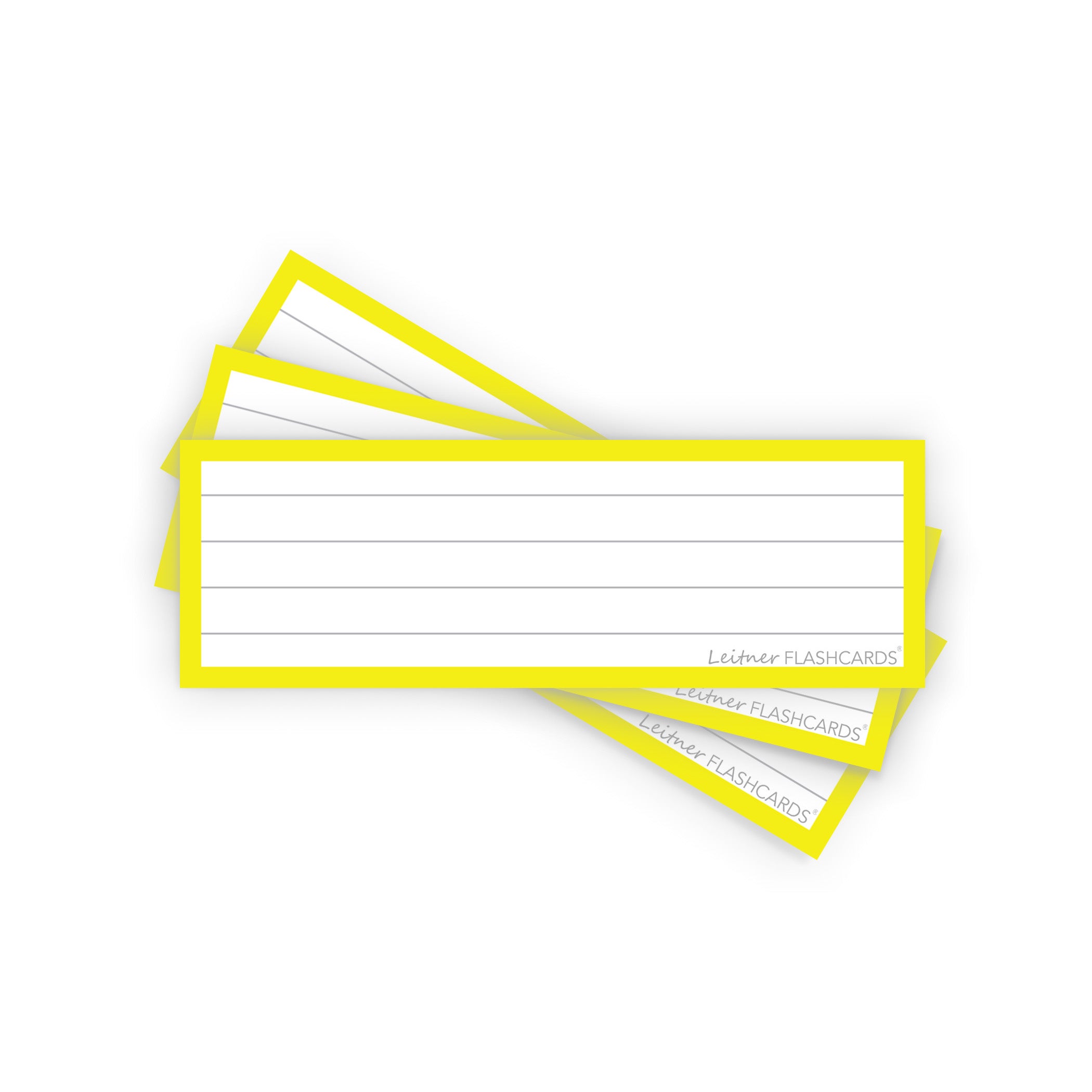Leitner Vocabulary Cards Classic Lined yellow