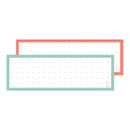 Leitner Vocabulary Cards Duo Dotted - Mint-Peach Ice Tea