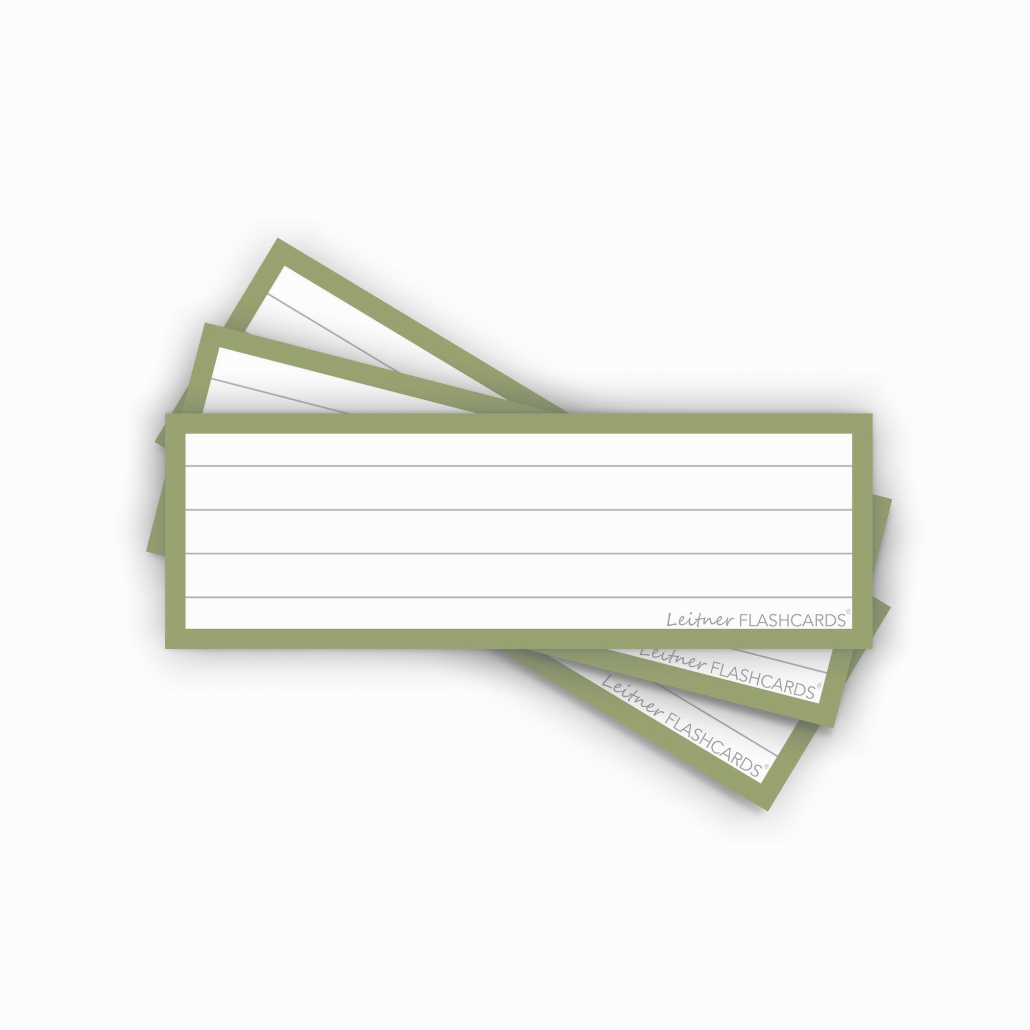 Leitner Vocabulary Cards Earth Lined green