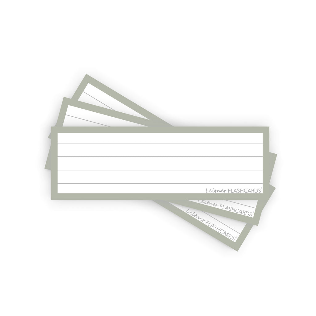 Leitner Vocabulary Cards Earth Lined grey