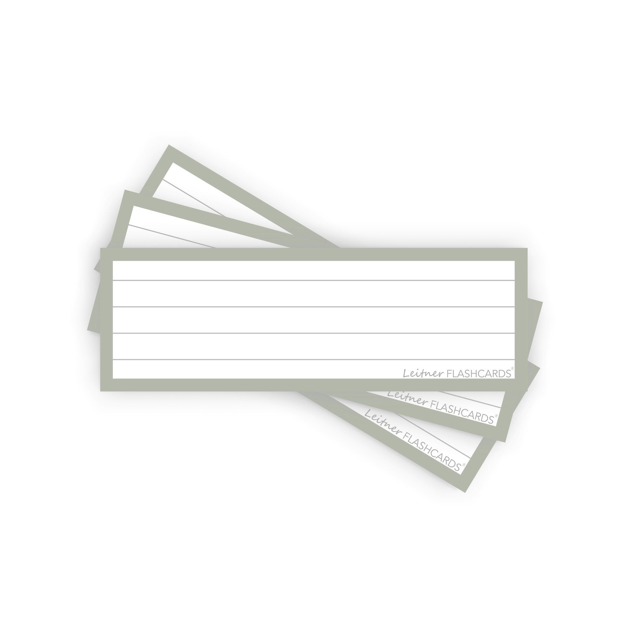 Leitner Vocabulary Cards Earth Lined grey
