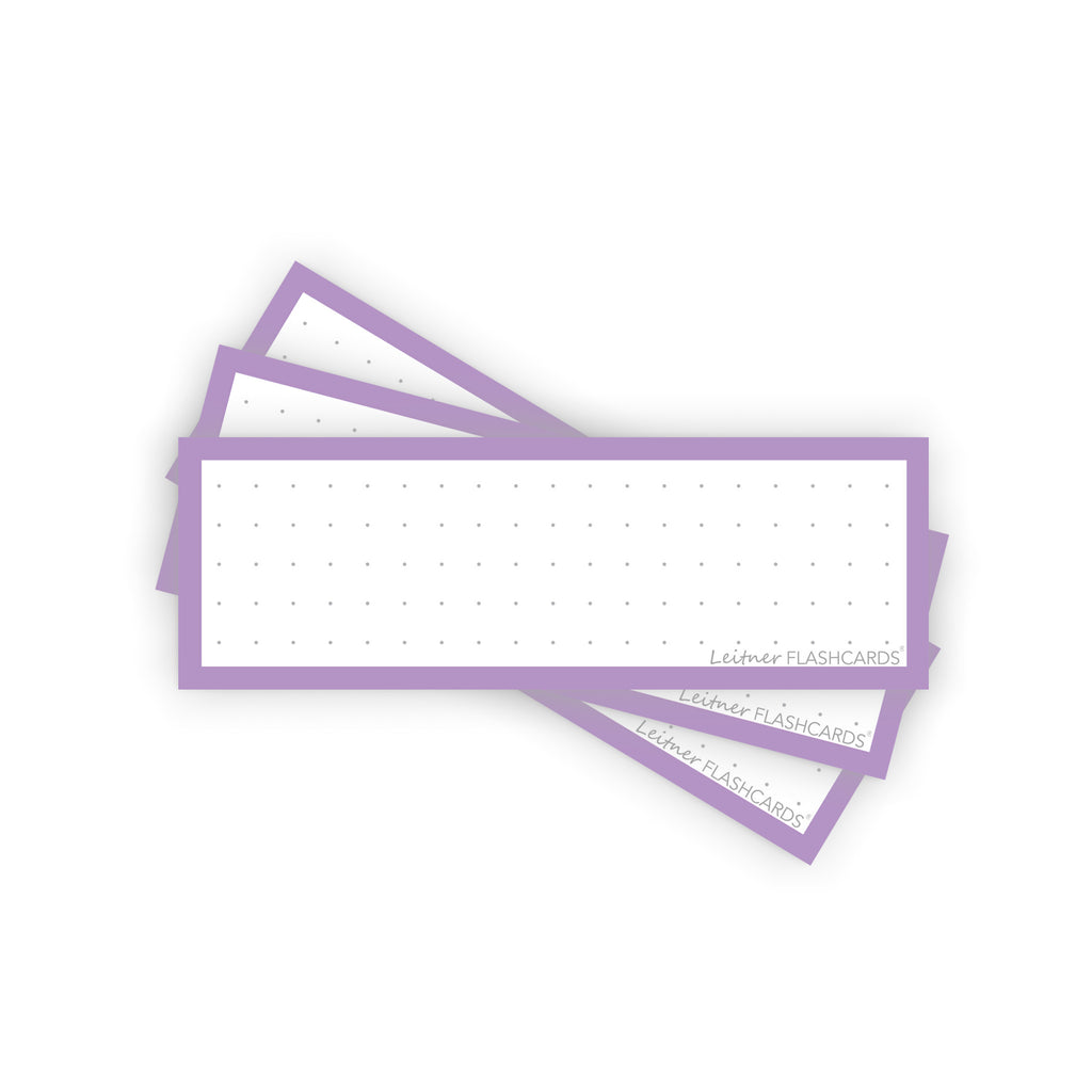 Leitner Vocabulary Cards Pastel Dotted purple