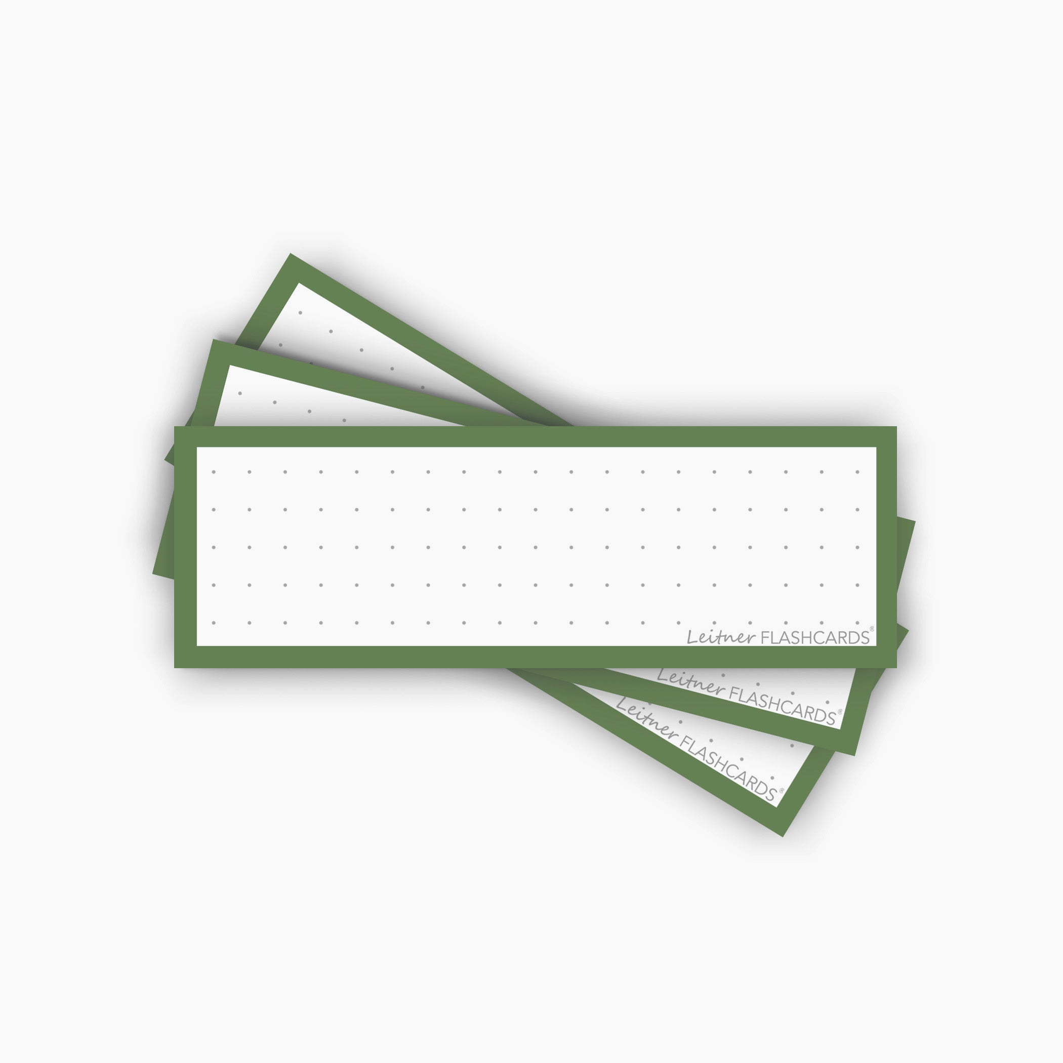 Leitner Vocabulary Cards Retro Dotted green