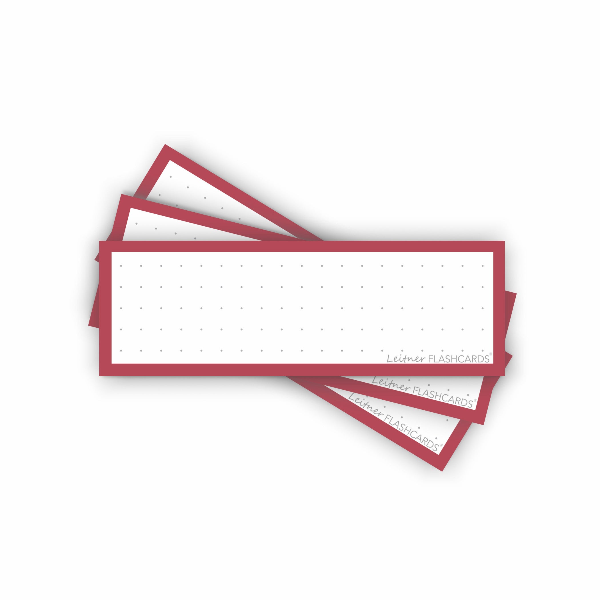 Leitner Vocabulary Cards Retro Dotted red