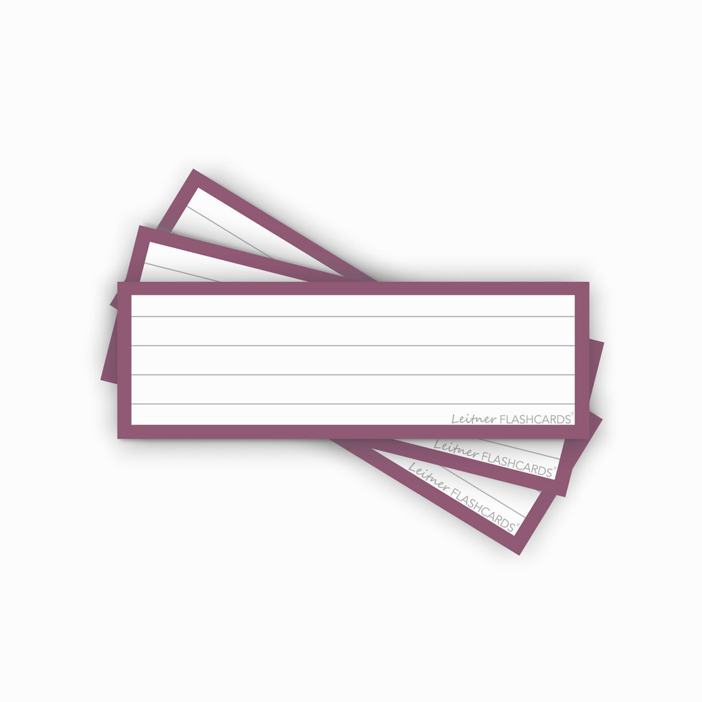 Leitner Vocabulary Cards Retro Lined purple