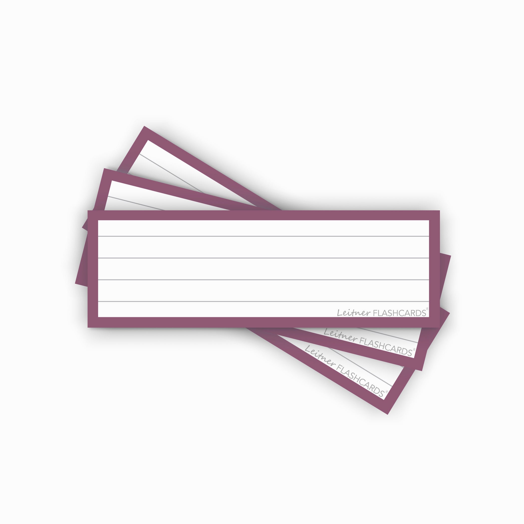 Leitner Vocabulary Cards Retro Lined purple