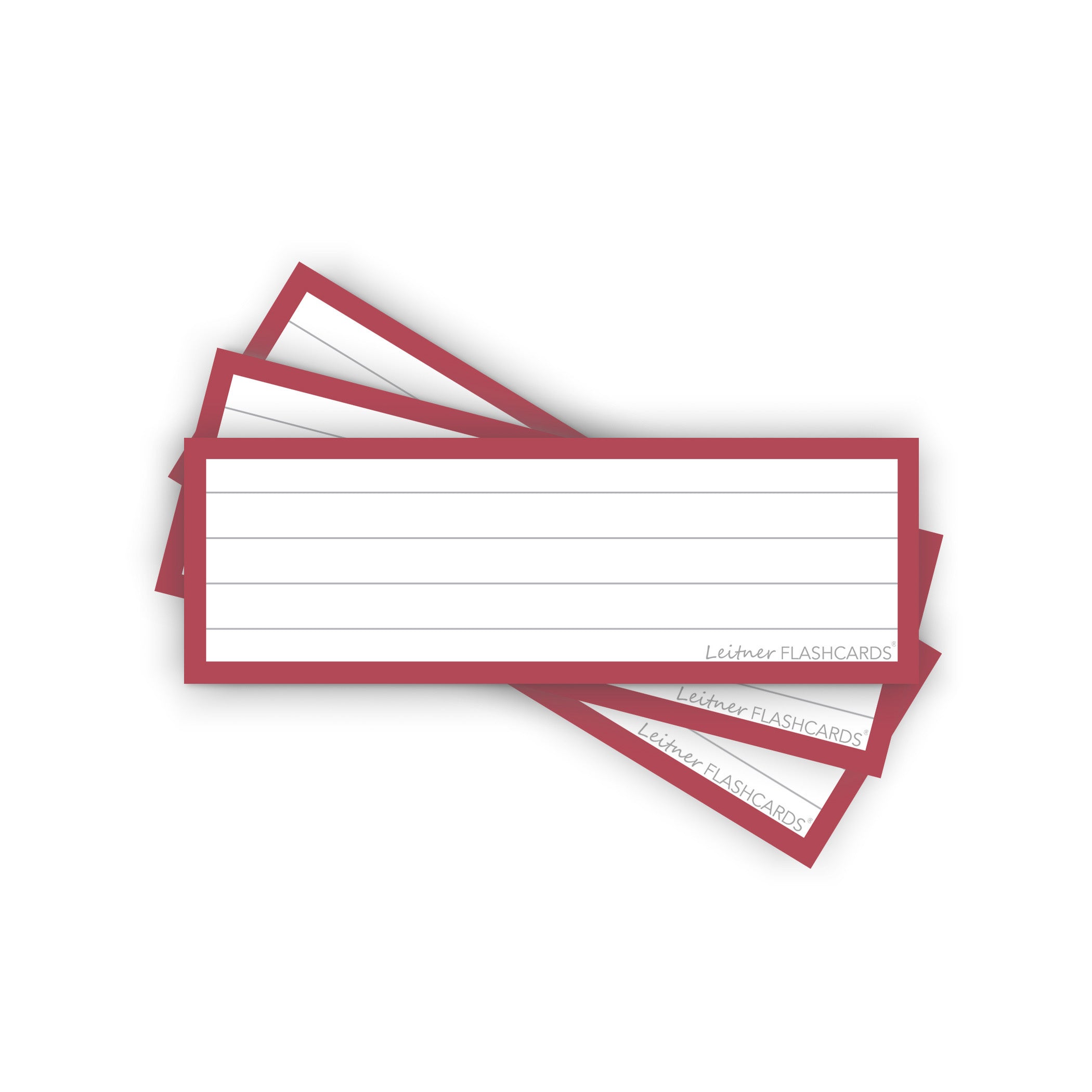 Leitner Vocabulary Cards Retro Lined red