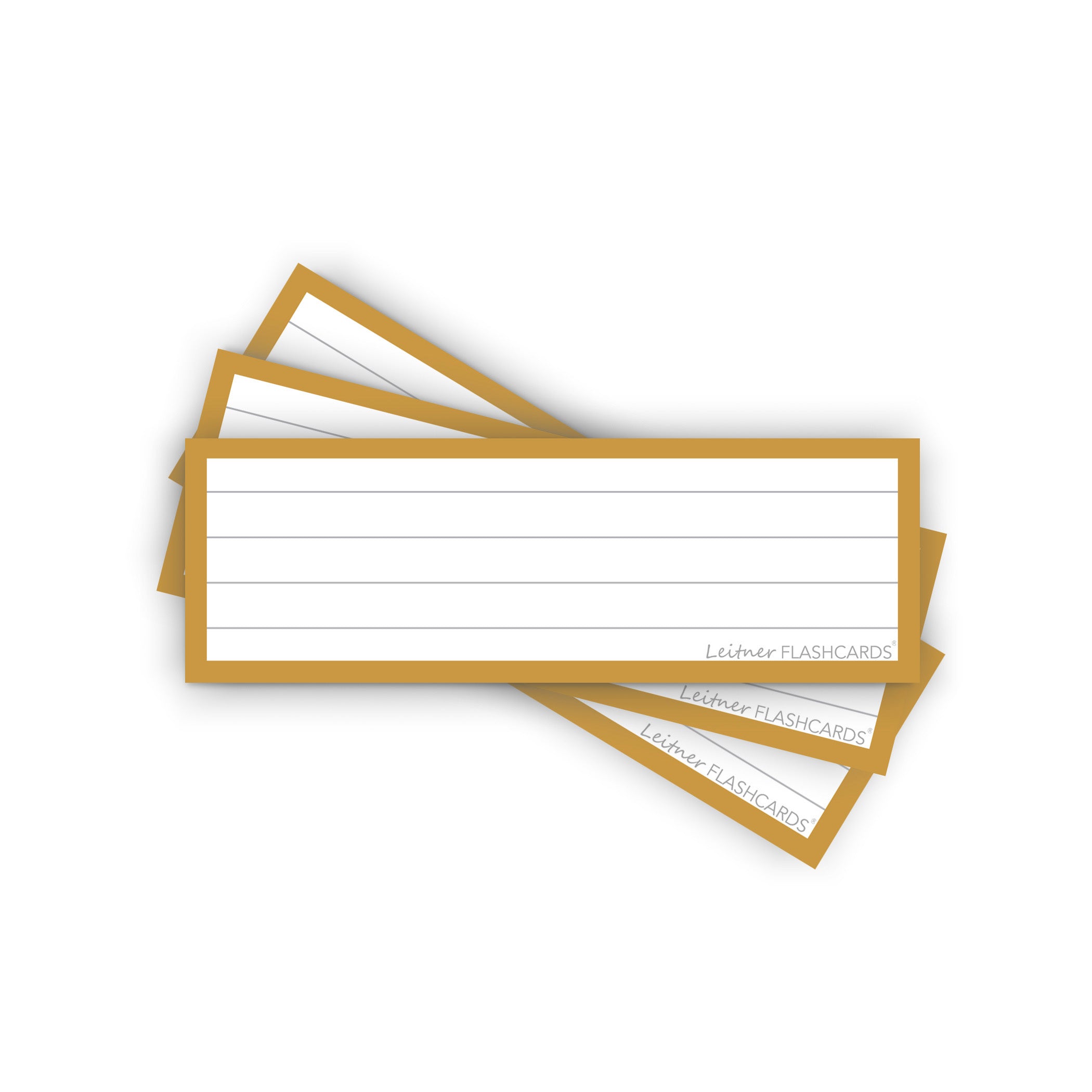 Leitner Vocabulary Cards Retro Lined yellow