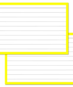 Yellow Leitner Flashcards A7 size