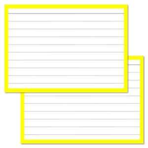 Yellow Leitner Flashcards A7 size