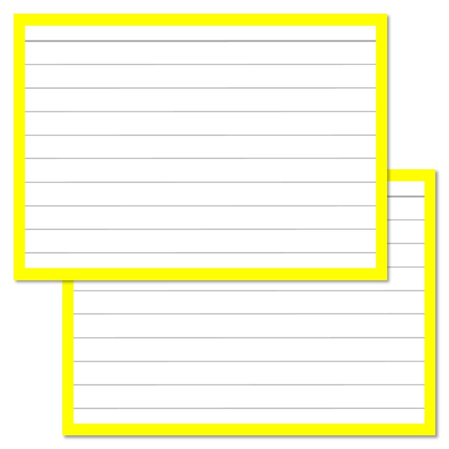 Yellow Leitner Flashcards A7 - The original Leitner Flashcards