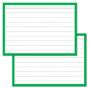 Green A7 Leitner Flashcards