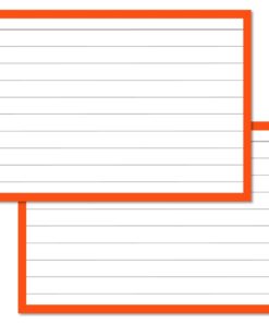 Orange Leitner Flashcards A7 size