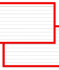 Red Leitner Flashcards A7 size
