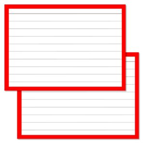 Red Leitner Flashcards A7 size