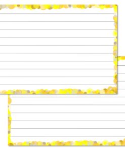 Yellow Confetti Leitner Flashcards A7