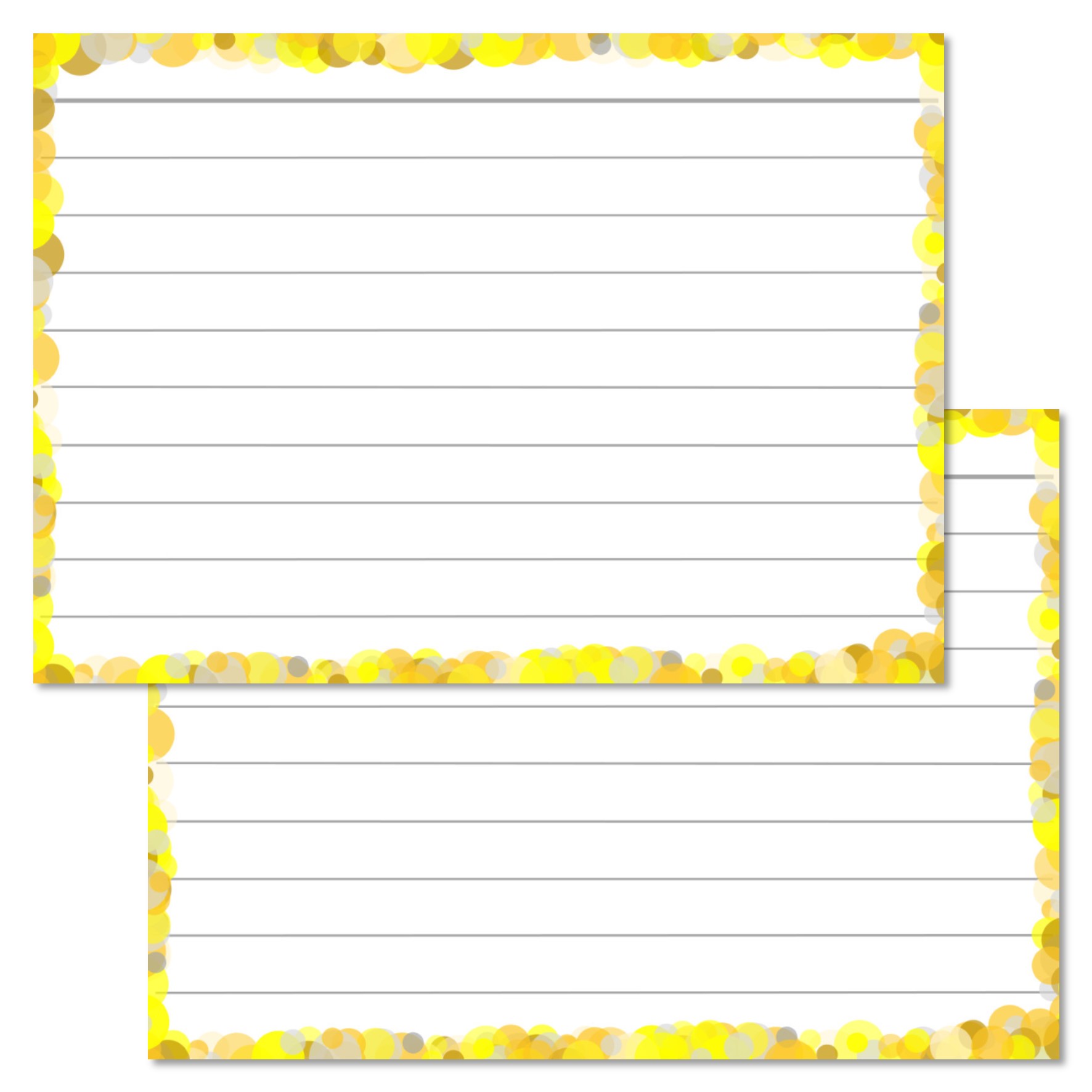 Yellow Confetti Leitner Flashcards A7 - The original Leitner Flashcards