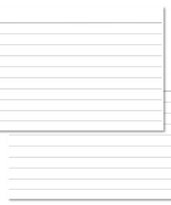 White Lined Leitner Flashcards A7 size