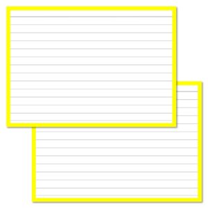 Yellow Leitner Flashcards A6
