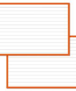 Orange Leitner Flashcards A6